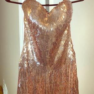 Sequin RoseGold Gown